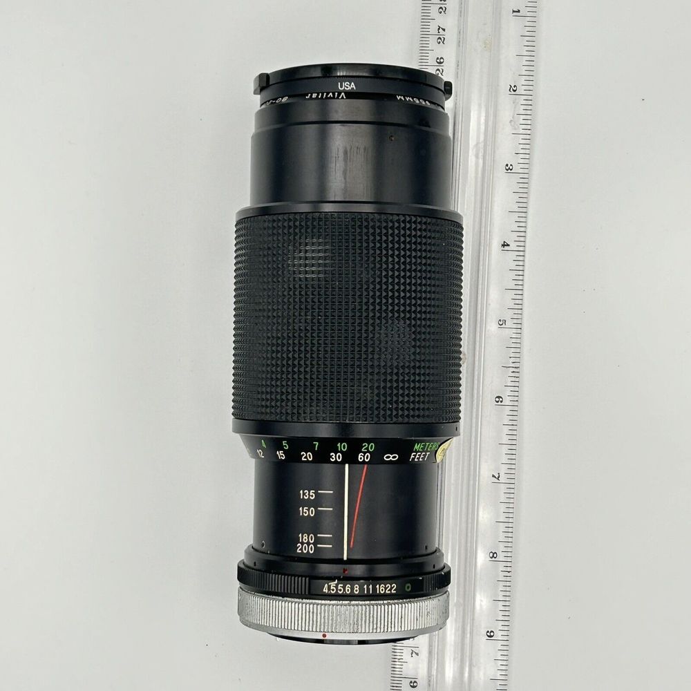 Vivitar 80-20mm F4.5-22 Auto Zoom With 55mm Skylight 1A Filter Canon FD Japan